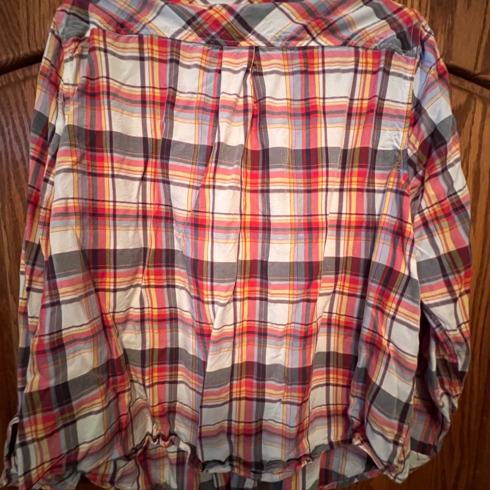 Torrid Multicolor Plaid Button Down Shirt - Picture 3 of 3